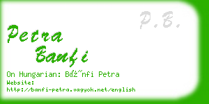 petra banfi business card